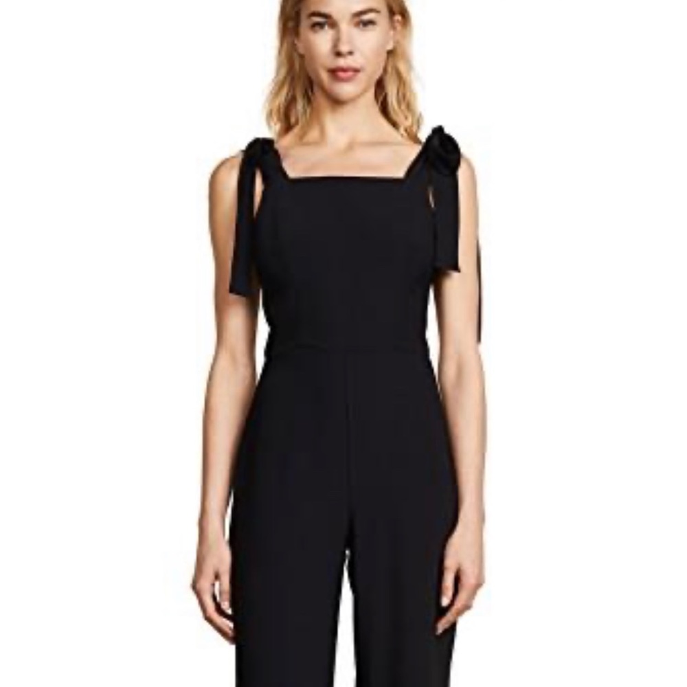 Amanda Uprichard black tie jumpsuit